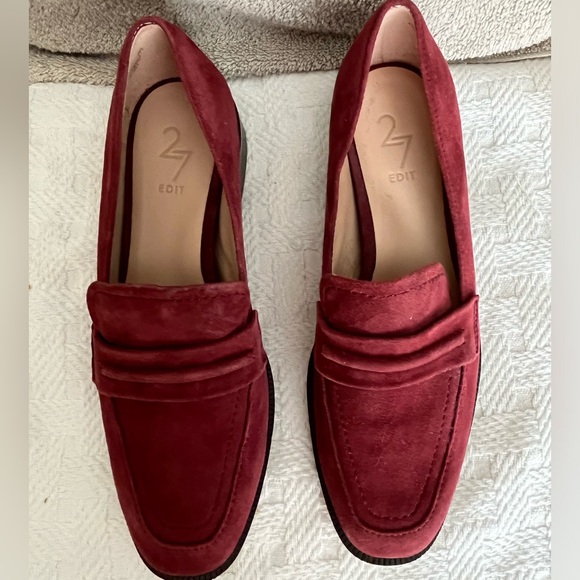 “27 EDIT” Women's Caroline Suede Slip-On Loafers Size 6.5 - Picture 1 of 7